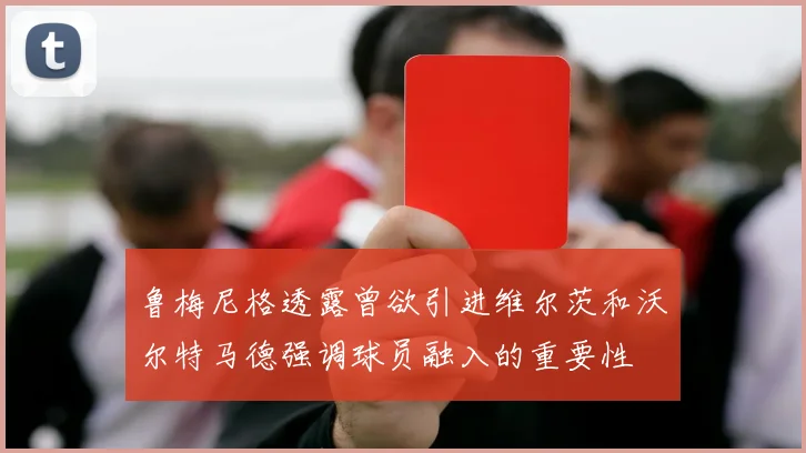 鲁梅尼格透露曾欲引进维尔茨和沃尔特马德强调球员融入的重要性